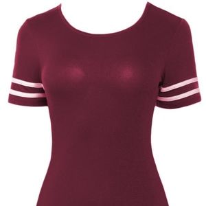 Medium 2Sable Burgundy Short Sleeve Bodysuit (21)